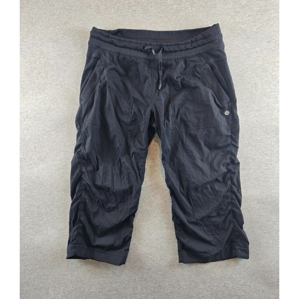 Lululemon Dance Studio Mid-Rise Crop Black Womens Pants Size 8 - Athleisure
